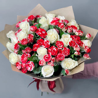 Красно-белые розы Красно-белые розы